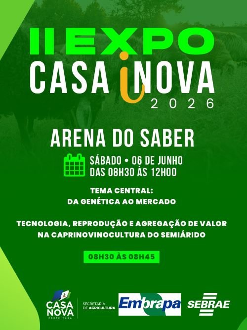 Arena do Saber reúne especialistas e debate o futuro da caprinovinocultura na Expo Casa Inova 2026
